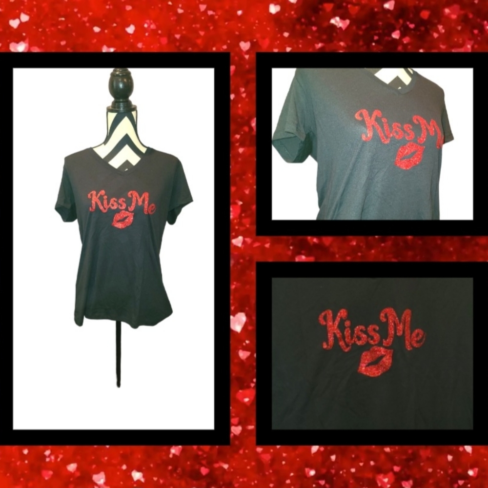 LADIES KISS ME T-SHIRT SZ XL